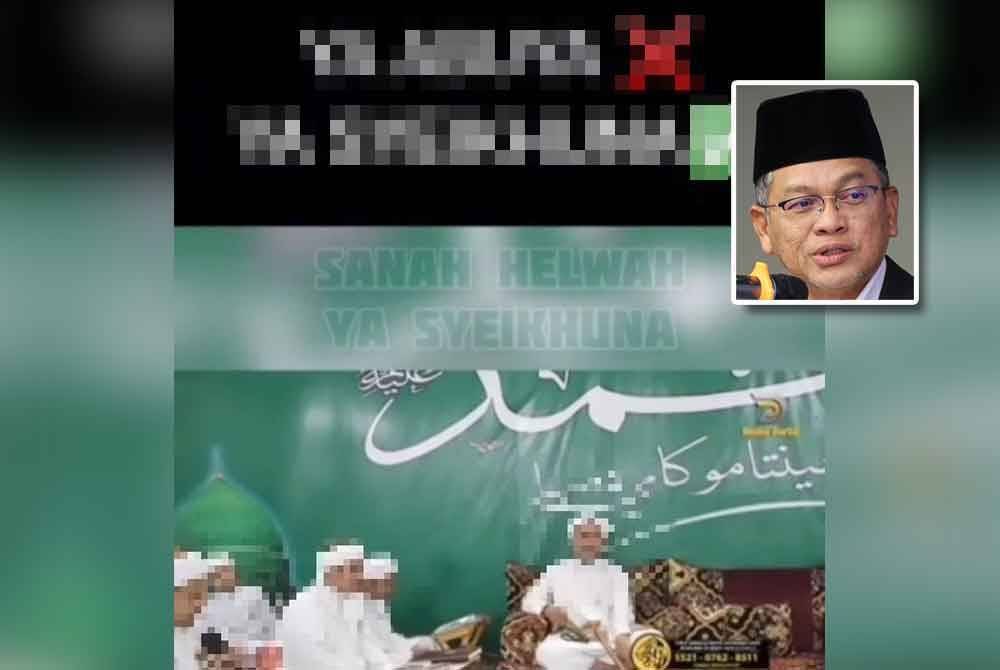Tangkap layar video viral seakan ‘memuji’ dengan mengalunkan bait tertentu dalam bahasa Arab kepada seorang pendakwah di Facebook. Gambar kecil: Mohd Na’im