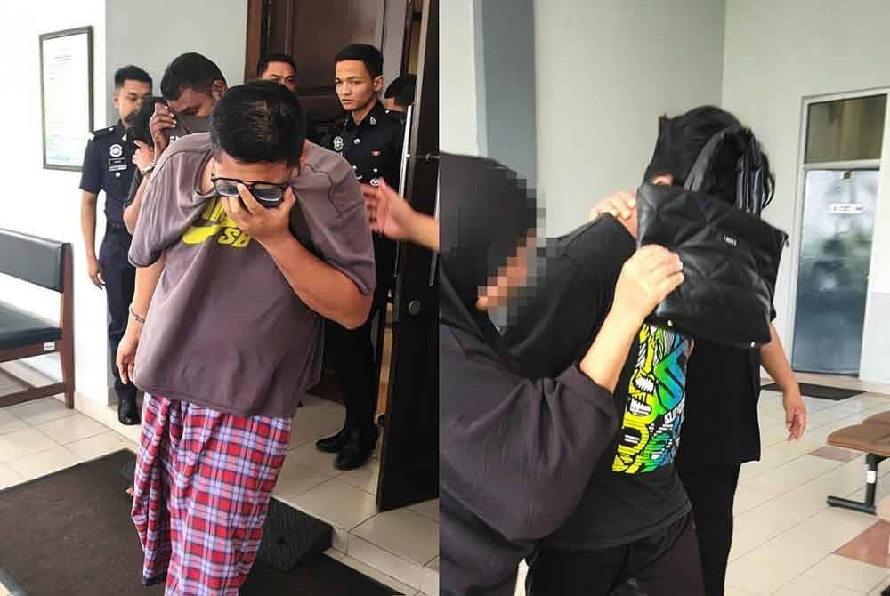 Muhammad Ilyas (kiri) dan Muhammad Khalid Ahmar tidak mengaku bersalah atas pertuduhan amang seksual dan menganiaya kanak-kanak di Mahkamah Sesyen Seremban pada Jumaat.