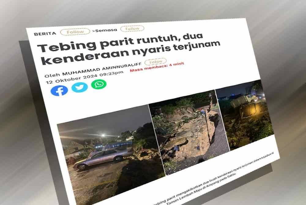 Laporan Sinar Harian pada Sabtu.