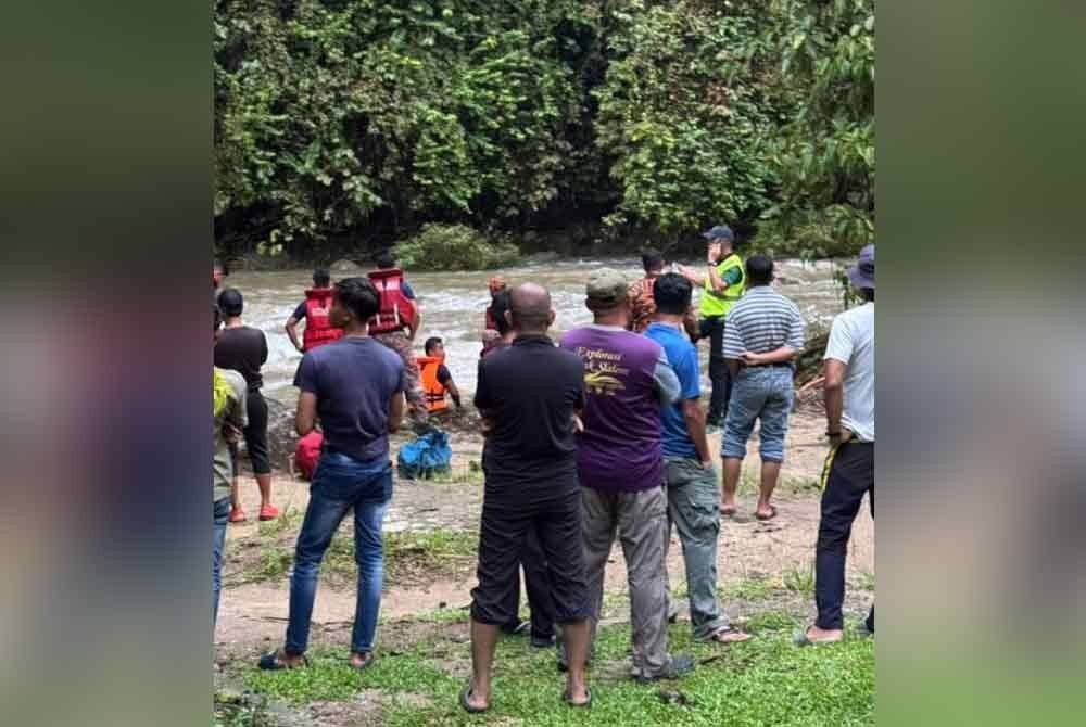 Seorang lelaki dikhuatiri lemas ketika sedang beriadah di kawasan perkelahan Sungai Sedim, Kulim, Kedah.