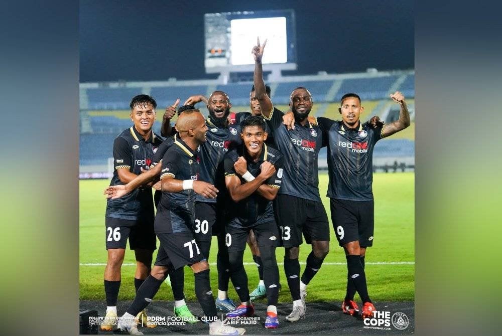 PDRM ketika ini menghuni tangga kelima Liga Super dengan mengumpul 15 mata selepas 11 perlawanan. Foto PDRM FC