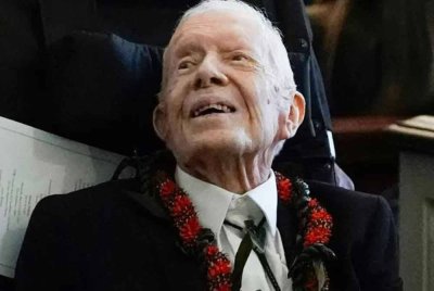 Jimmy Carter satu-satunya bekas presiden AS yang mencapai usia 100 tahun menunaikan tanggungjawab untuk mengundi bagi pemilihan presiden. Foto AFP