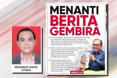 Laporan muka depan Sinar Harian pada Jumaat. 