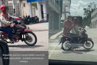 Tangkap layar video tular mengenai kejadian itu di Pekan Kuala Pilah.