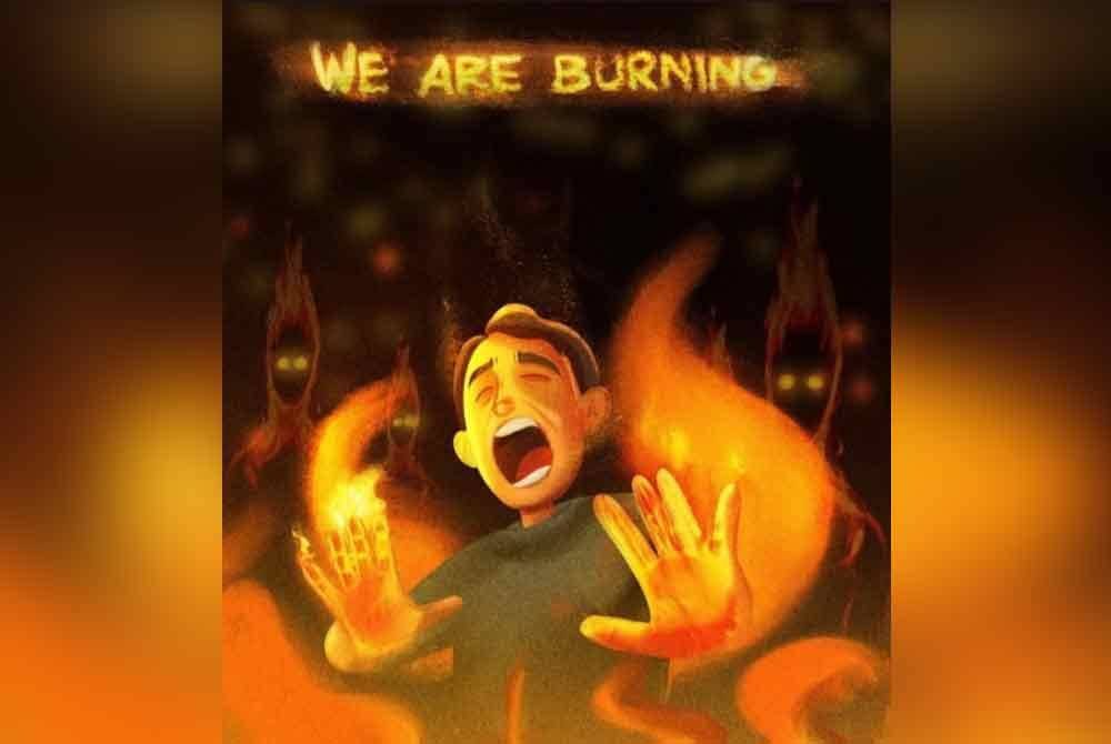 Karya terakhir Mahasen menceritakan seorang pemuda yang dibakar hidup-hidup oleh tentera Israel. - Agensi