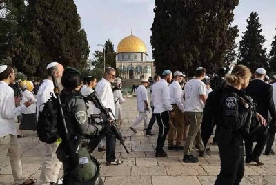 Jordan mengutuk 'serbuan' di pekarangan Masjid Al-Aqsa oleh peneroka pelampau di bawah perlindungan tentera Israel. Foto Agensi