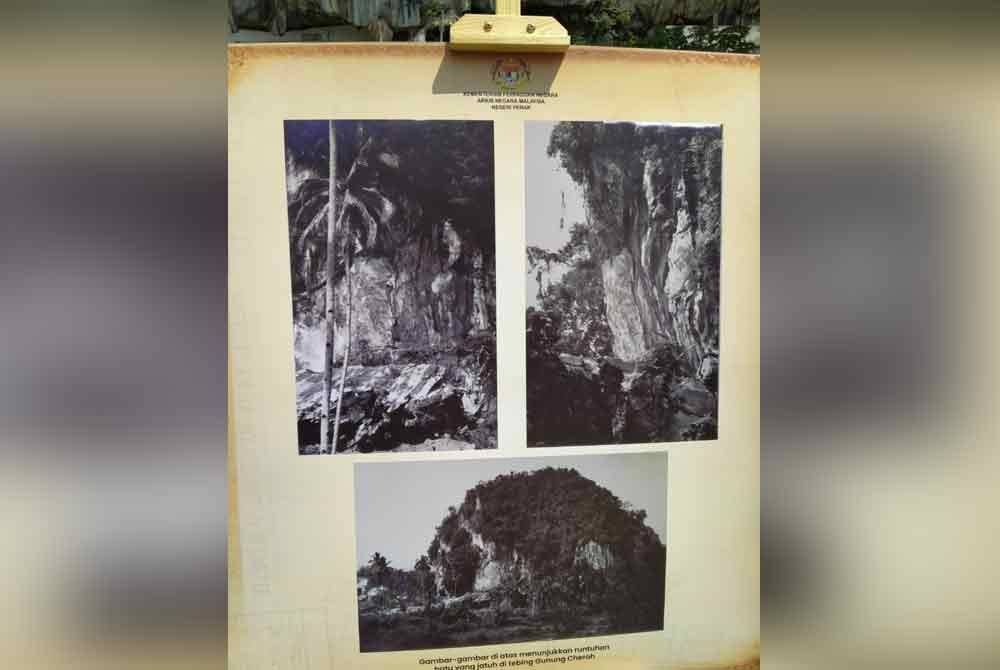 Gambar runtuhan Gunung Cheroh yang berada dalam simpanan Arkib Negara dipamerkan kepada orang awam bagi mengimbau sejarah berlakunya tragedi terbabit.