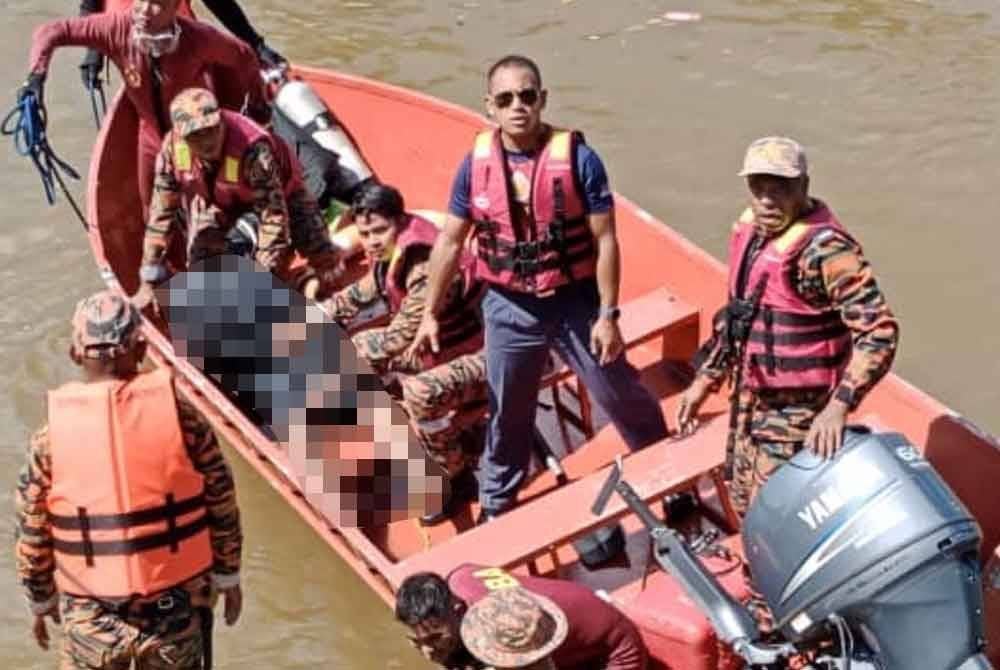 Mayat lelaki yang ditemukan di Sungai Golok, Rantau Panjang. Foto Ihsan Bomba