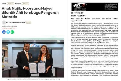 C4 dalam satu kenyataan menggesa kerajaan menghentikan lantikan ahli politik dalam GLC dan GLIC.