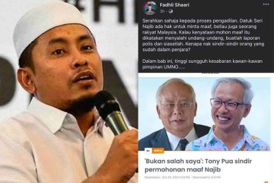 Tangkap layar hantaran Fadhli Shaari di Facebook pada Jumaat.