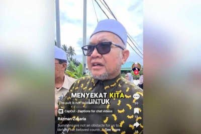 Tangkap layar reaksi Razman menerusi akaun TikToknya berhubung tindakan saman. Foto: ihsan pembaca