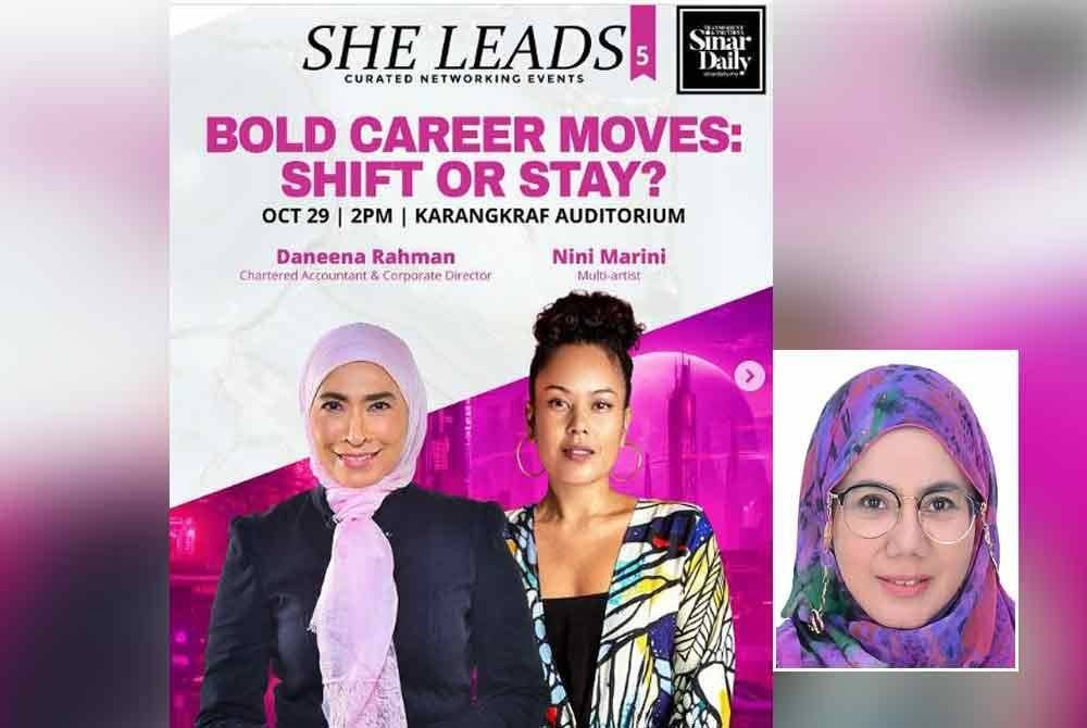 Program 'She Leads 5' akan berlangsung pada 29 Oktober ini membawakan dua panelis, Daneena Rahman dan Nini Marini. Gambar kecil: Bibi Sunita