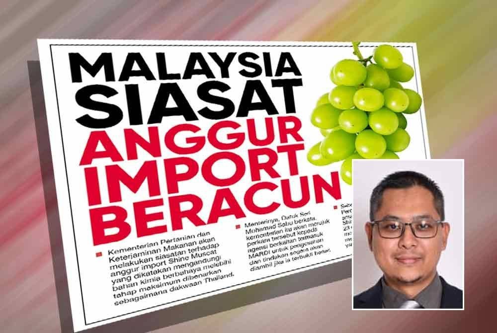 Laporan muka depan Sinar Harian pada Isnin. Gambar kecil: Mohd Fahmi