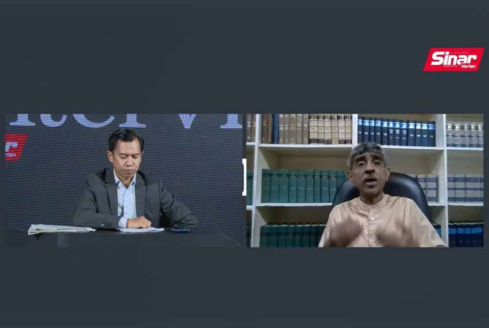 Haniff Khatri (kanan) ketika dalam program Interviu bertajuk ‘Kes 1MDB dan nasib Najib’ pada Rabu.