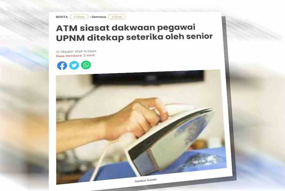 Laporan Sinar Harian pada Khamis.