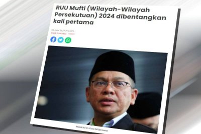 Rang Undang-Undang Mufti (Wilayah-Wilayah Persekutuan) 2024 dibentangkan bagi bacaan kali pertama di Dewan Rakyat pada Julai lalu, antara lain untuk mengadakan peruntukan bagi perkara yang berhubungan dengan mufti, penentuan perkara mengenai hukum dan doktrin syarak serta perkara yang berkaitan.