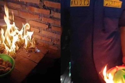 Kemunculan api misteri itu semakin teruk pada awal minggu lalu. - Agensi