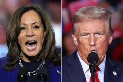 Kamala (kiri) dan Trump. Foto AFP