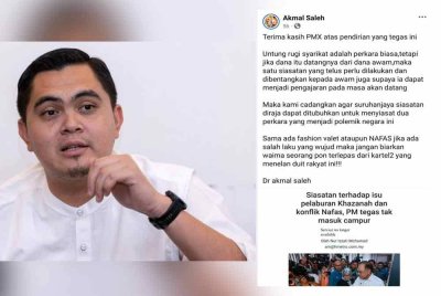 Dr Muhamad Akmal (kiri). Tangkap layar hantaran Dr Muhamad Akmal di Facebooknya pada Ahad.