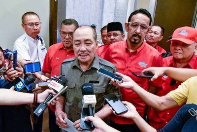 Hajiji ketika ditemui pemberita selepas mempengerusikan mesyuarat Ahli Majlis Tertinggi Gagasan Rakyat di SICC, Kota Kinabalu.