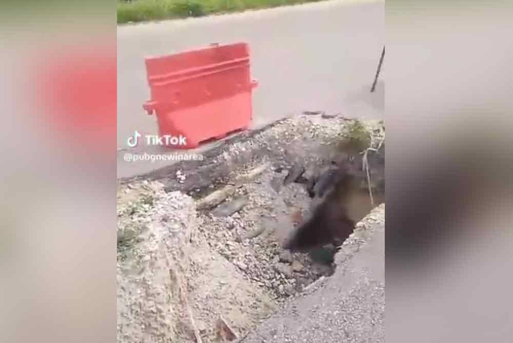 Tangkap layar rakaman video yang tular di platform TikTok pada Isnin.