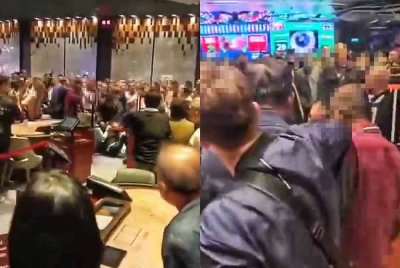 Tangkap layar menerusi klip video yang tular di platform media sosial.