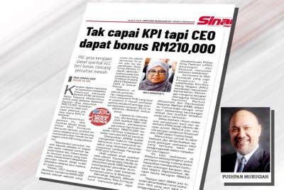 Laporan Sinar Harian pada Rabu. (Gambar kecil: Pushpan Murugiah)