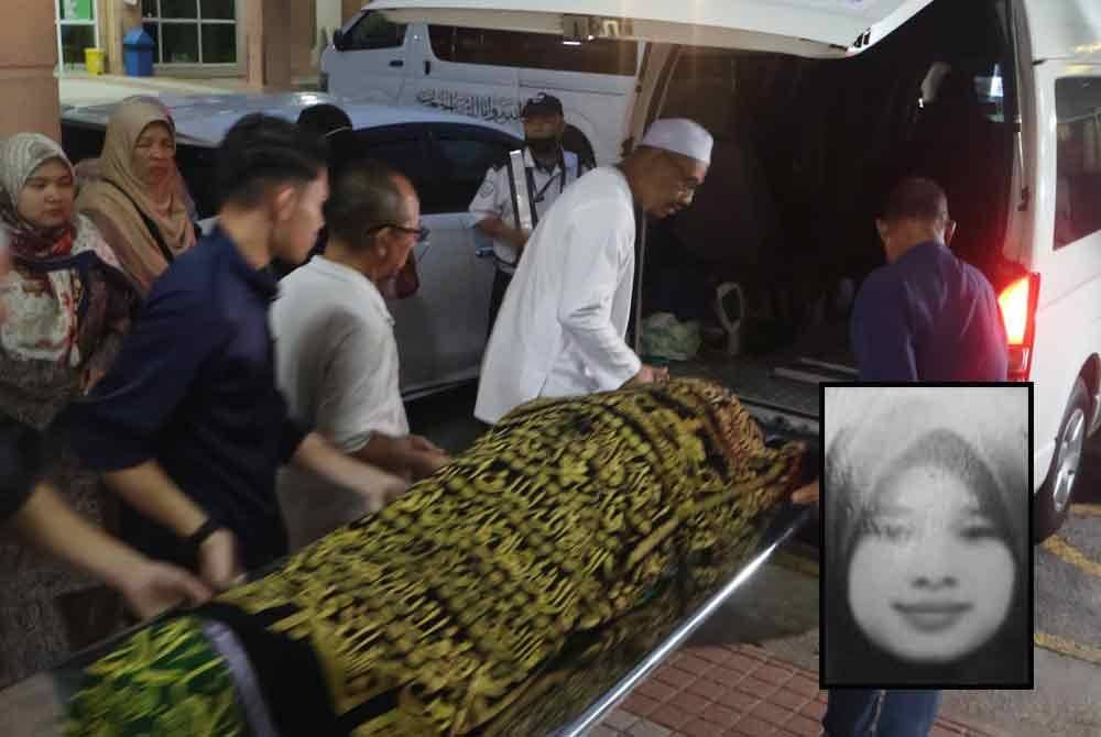 Arwah Siti Zulaila dan bapanya, Zulkifli disemadikan dalam satu liang lahad pada malam Jumaat selepas proses bedah siasat selesai. Gambar kecil: Allahyarham Siti Zulaila
