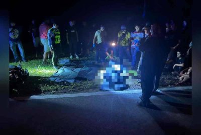 Mangsa disahkan meninggal dunia di tempat kejadian selepas motosikal ditunggang terlanggar lembu melintas jalan di KM10 Jalan Kuantan-Chini di sini pada Santu.