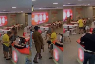 Pelanggan sebuah premis menjual ais krim disamun dua lelaki berparang dalam kejadian pada 23 Oktober lalu.