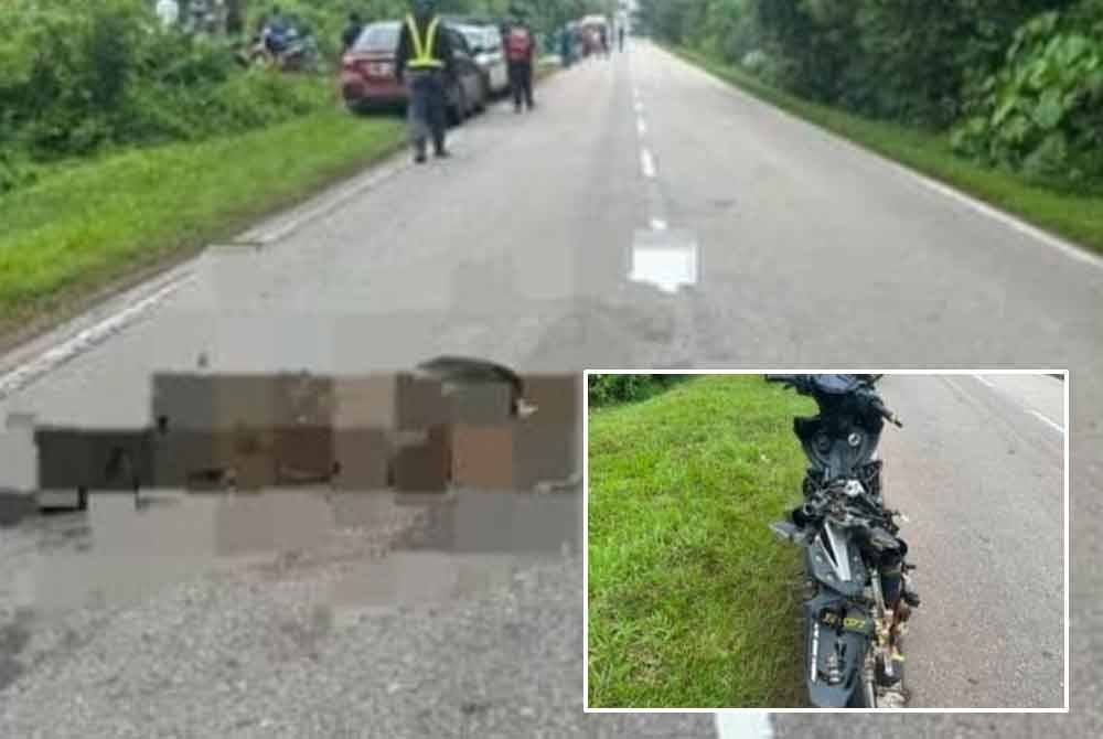 Seorang penunggang motosikal maut akibat terlanggar lembu di Kilometer 33 Jalan Felda Bukit Serampang-Kebun Baru, Tangkak pada Isnin.