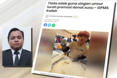 Laporan Sinar Harian pada Isnin mengenai tindakan peniaga donat susu di festival makanan di negeri ini yang menggunakan slogan berunsur tidak senonoh dan lucah untuk mempromosikan jualannya dianggap biadab dan tidak bermoral. (Gambar kecil: Ammar Imran)