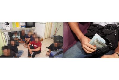 Sebahagian PATI ditahan JIM selepas pasukan khas jabatan itu menyerbu sebuah premis kediaman yang dijadikan rumah penampungan di Kajang, Selangor pada Isnin. Foto JIM