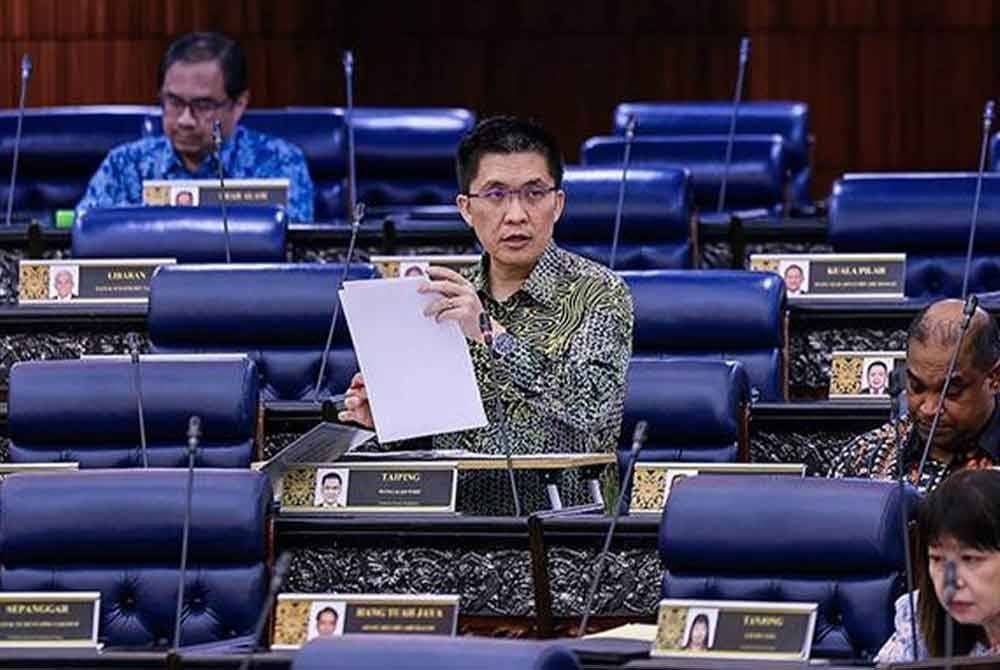 Timbalan Menteri Pendidikan Wong Kah Woh pada Persidangan Dewan Rakyat sempena Mesyuarat Ketiga Penggal Ketiga Parlimen ke-15 di Bangunan Parlimen pada Khamis. - Foto Bernama