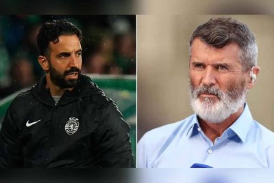 Amorim (kiri) tidak rugi apa-apa sekiranya melantikl Keane sebagai sebahagian staf kejurulatihannya di Manchester United. Foto Agensi