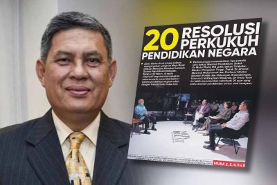 Alimuddin (kiri), Muka depan Sinar Harian pada 4 November lalu.