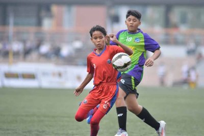 Aksi pemain NFDP A ketika menentang Pattaya United.