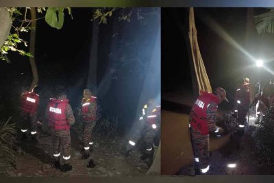 Operasi mencari seorang remaja lelaki yang dikhuatiri lemas di Sungai Jeram Badoh di Segamat.