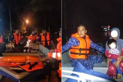 Seramai 44 mangsa membabitkan 10 keluarga di sekitar kawasan Johol dipindahkan di PPS Dewan Orang Ramai Dangi pada Sabtu. Foto APM Kuala Pilah