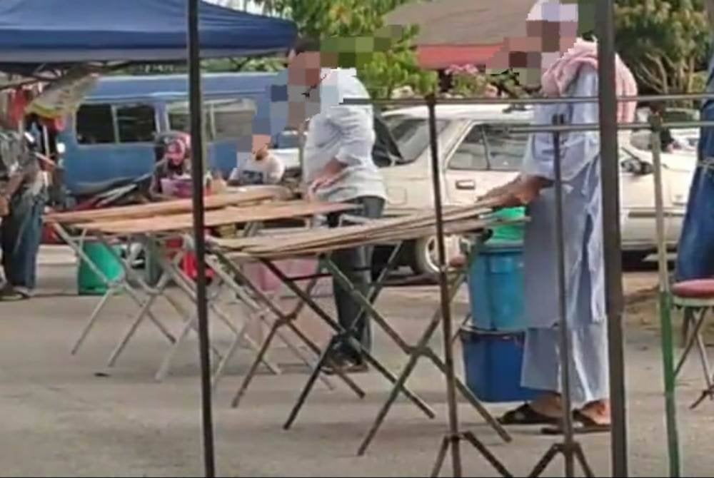 Tangkap layar video tular di aplikasi X mengenai kelibat warga asing yang dikesan berniaga di pasar malam sekitar daerah ini.