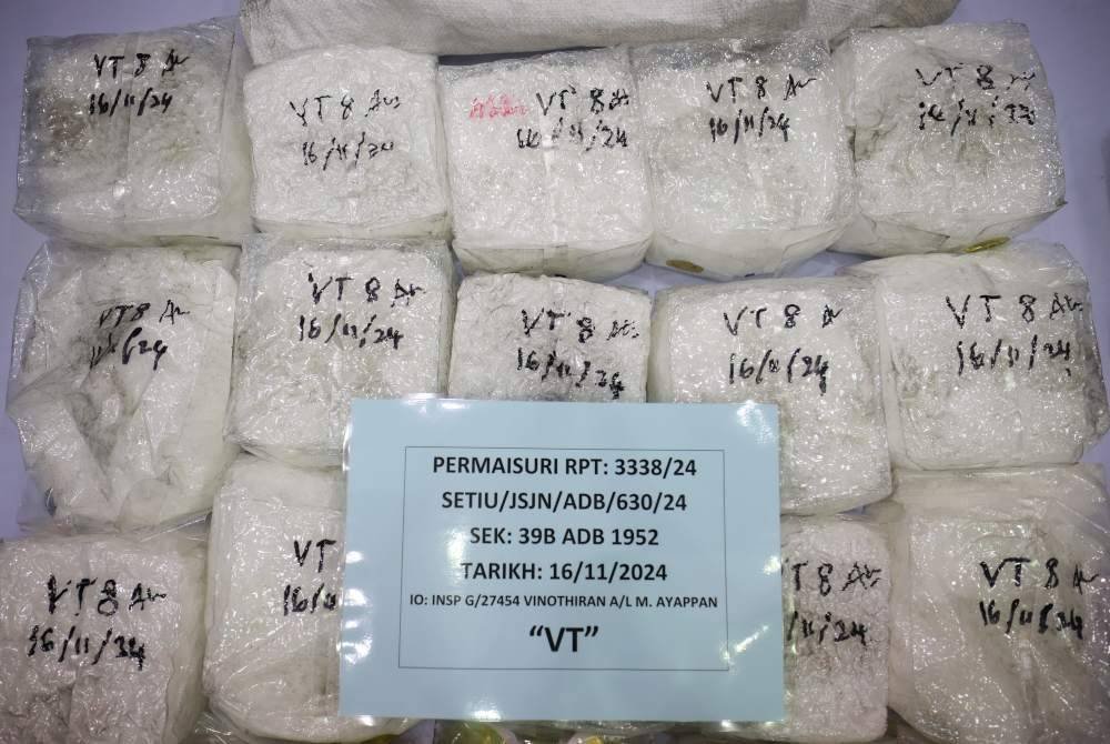 Dadah jenis syabu yang dirampas.