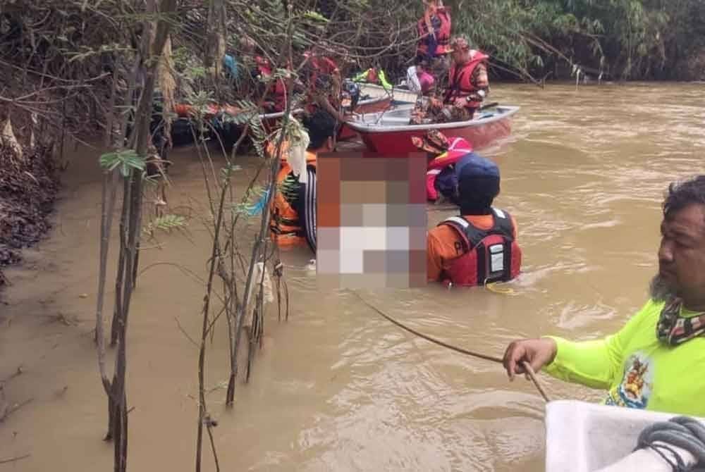 Nur Arina yang dilaporkan dihanyutkan arus deras dijumpai dalam operasi SAR yang memasuki hari ketiga pada Selasa. Foto: ihsan Bomba Perak