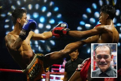 Kejohanan Grand Final Kuda Merah Muay Thai Challenge 2024 'King Of The Ring' di Stadium Titiwangsa, Kuala Lumpur pada Ahad. Foto SINAR HARIAN ROSLI TALIB (Gambar kecil: Rosli)