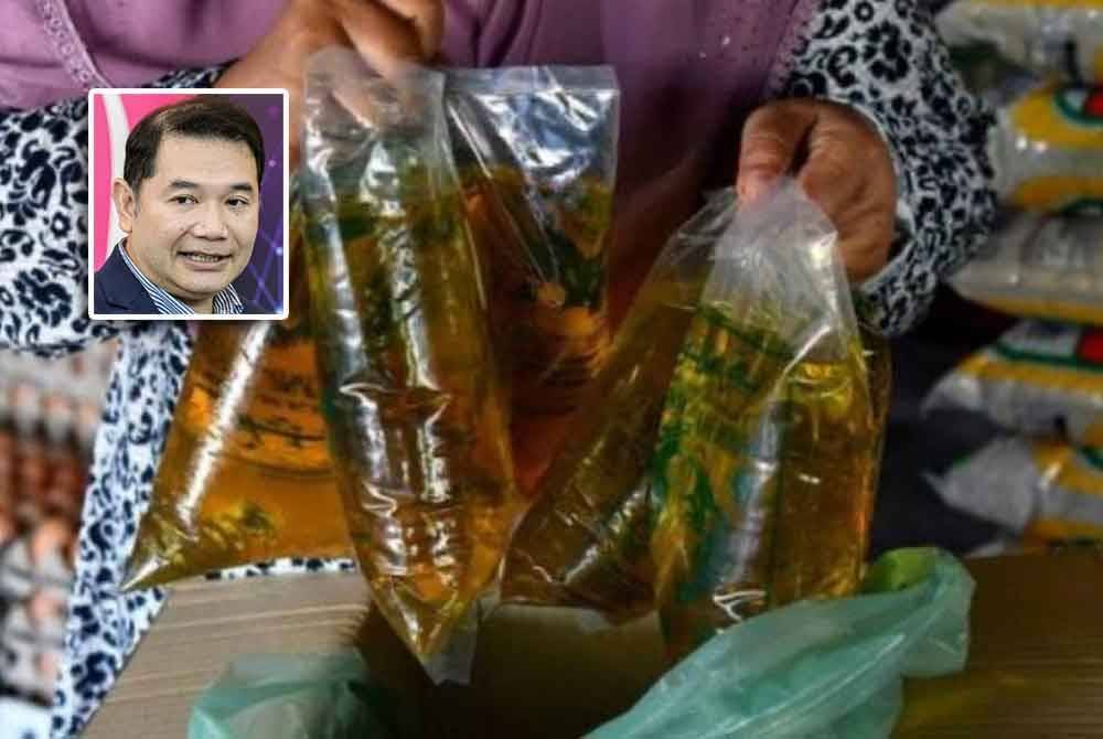 Kerajaan tidak mempunyai rancangan untuk menarik subsidi minyak masak peket. Gambar kecil: Rafizi