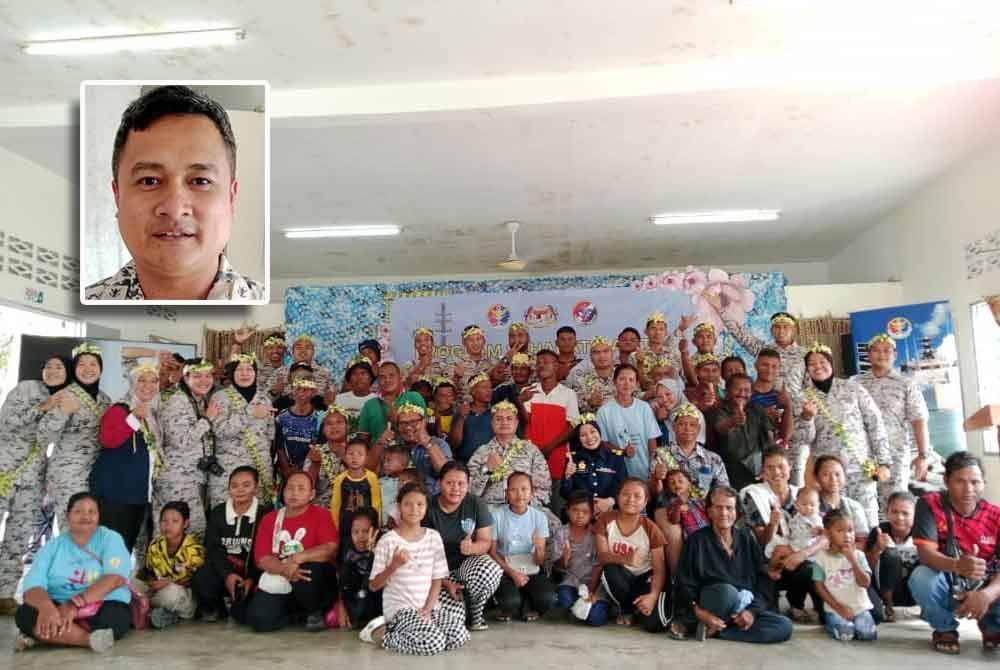 Program Sahabat Maritim Malaysia dijalankan bersama komuniti Orang Asli di Pulau Indah pada Rabu. Gambar kecil: Mohd Fairusnizam