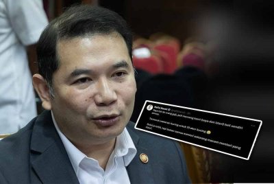 Razifi (kiri), Hantaran dimuat naik Rafizi di aplikasi X pada Rabu.