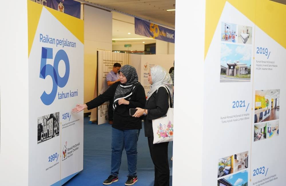 Pameran pada Sambutan Ulang Tahun Ke-50 Ronald McDonald House Charities (RMHC) yang diadakan baru-baru ini.