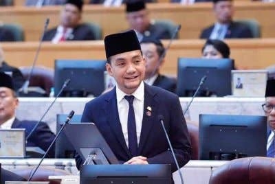 Datuk Onn Hafiz Ghazi ketika membentangkan Belanjawan Johor 2025 di Kota Iskandar pada Khamis.