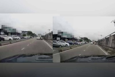 Rakaman video tular memaparkan pemandu Toyota Camry bertindak menghimpit dan merempuh sebuah motosikal yang ditunggang oleh seorang wanita di Klang, Selangor pada Selasa.