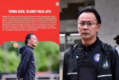 Penghargaan Sabah FC buat Kim Swee. Foto FB Sabah FC.